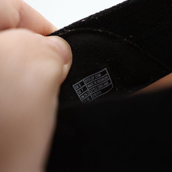 FitFlop Allegro Shoes 7 Loafer Black Textile Knit Slip On Ballet Flats - Picture 10 of 11